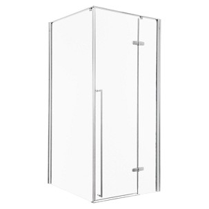 Long 100x80 króm szögletes zuhanykabin tálca nélkül