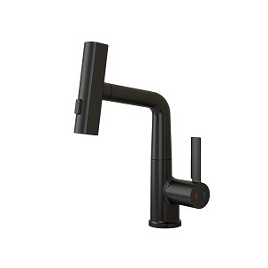 Mara sink faucet with multifunction head, black