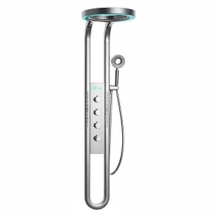 Aquajet hydromassage shower panel chrome
