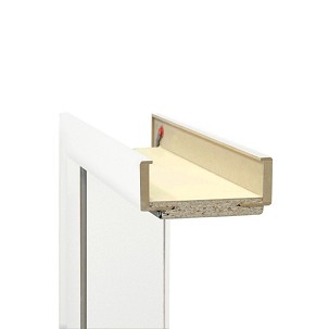 Decorative case CPL white 100/210 12-14 left chrome hinge