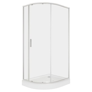 Solid RPA 100x80 íves egyajtós aszimmetrikus zuhanykabin zuhanytálcával -balos
