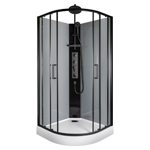 Wega Black 90x90 hidromasszázs zuhanykabin