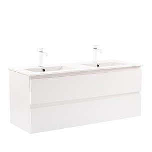 Vario Forte 120 base cabinet with washbasin white-white