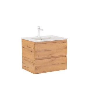Vario Forte 60 base cabinet with washbasin oak-oak