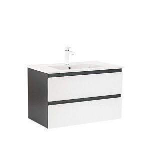 Vario Forte 80 base cabinet with washbasin anthracite-white