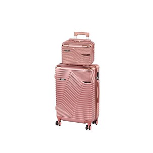 TraveLux Urban IV gurulós bőrönd szett lazacrózsaszín