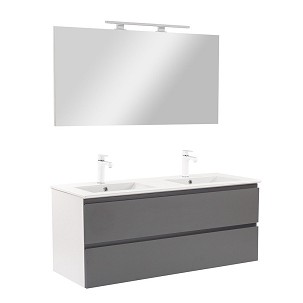 Vario Pull 120 complete bathroom furniture white-anthracite