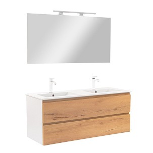 Vario Pull 120 complete bathroom furniture white-oak