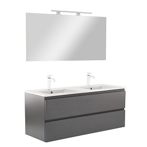 Vario Pull 120 complete bathroom furniture anthracite-anthracite
