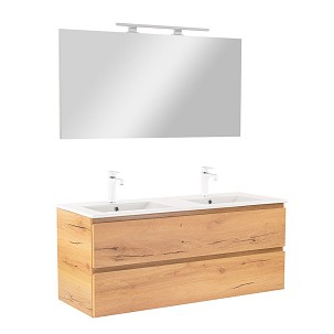 Vario Pull 120 complete bathroom furniture oak-oak