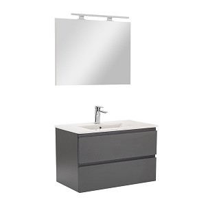 Vario Pull 80 complete bathroom furniture anthracite-anthracite