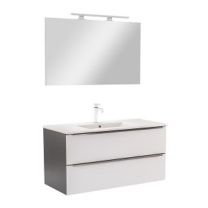 Vario Trim 100 complete bathroom furniture anthracite-white