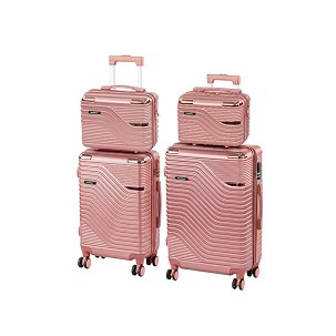 TraveLux Urban XXII gurulós bőrönd szett lazacrózsaszín