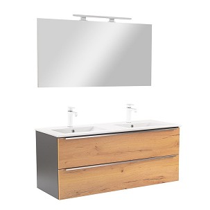 Vario Trim 120 complete bathroom furniture anthracite-oak