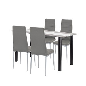 Denton 4+1 dining set gray-gray