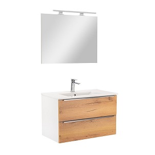 Vario Trim 80 complete bathroom furniture white-oak