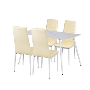Jenna 4+1 dining set beige