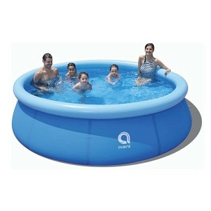 Inflatable pool set with rim 420 x 84 cm