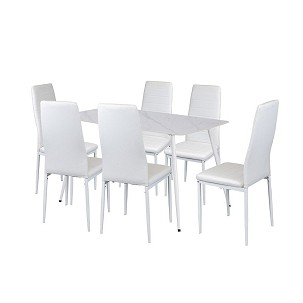 Jenna 6+1 dining set white
