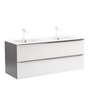 Vario Trim 120 base cabinet with washbasin anthracite-white