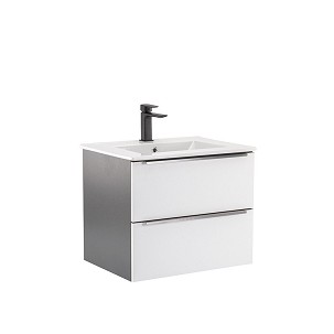 Vario Trim 60 base cabinet with washbasin anthracite-white