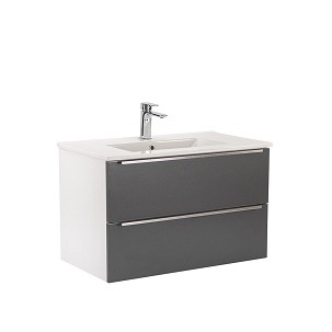 Vario Trim 80 base cabinet with washbasin white-anthracite