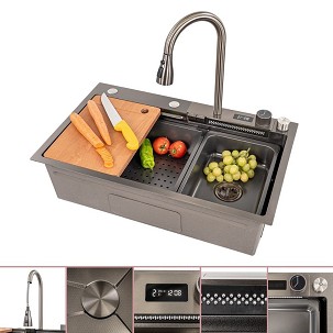 Rose stainless steel sink