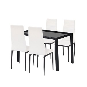 Rowan 4+1 étkező garnitúra fehér-fekete