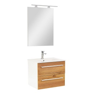 Vario Clam 60 complete bathroom furniture white-oak