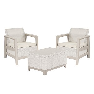 Scandi Balcony linea set kerti bútor garnitúra kavicsszürke-bézs