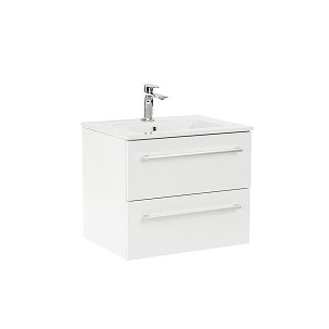 Vario Clam 60 base cabinet with washbasin white-white
