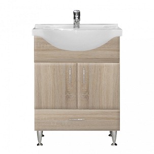 Bianca Plus 65 base cabinet with washbasin, sonoma oak color