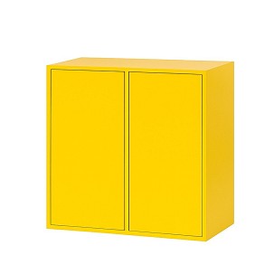 Boxie 2-door wall cabinet 80x80x37 cm yellow