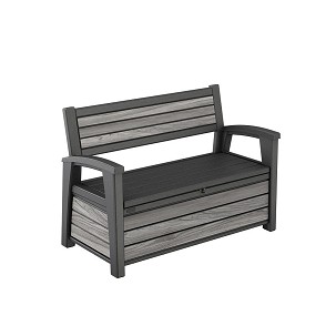 Decocoat műanyag kerti pad/tároló 227 L viharszürke
