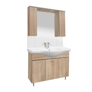 Vanessa 105 complete bathroom furniture Sonoma oak