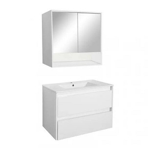 Porto 80 complete bathroom furniture in white