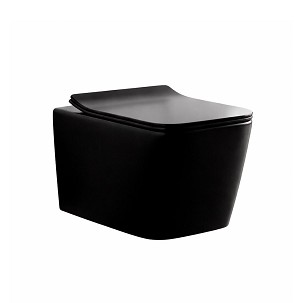 Tina fali rimless WC soft close ülőkével fekete