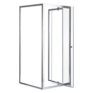 Flexi wall-mounted square shower cabin 90x90 cm without shower tray