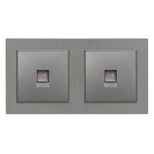 Nova kettős UTP aljzat RJ-45 szürke kerettel