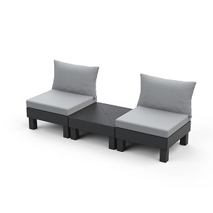 Elements balcony garden furniture set graphite