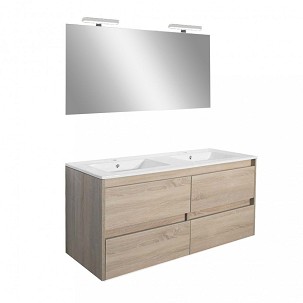 Porto Prime 120 complete bathroom furniture in sonoma oak color