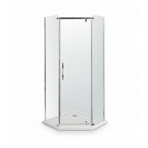 Celtic 90x90 cm pentagonal shower cabin with shower tray