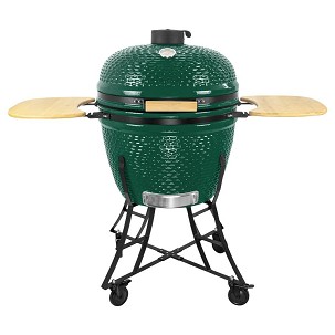 Ceramic charcoal grill with side shelves, 57 cm grid