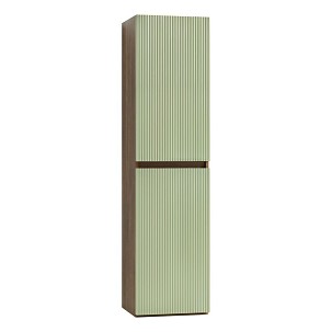 Trent wall-mounted side cabinet sunset oak-pistachio green