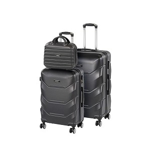 TraveLux Max X gurulós bőrönd szett fekete
