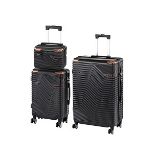 TraveLux Urban XVI rolling suitcase set black