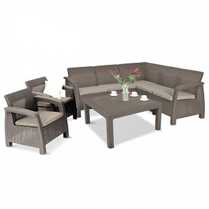 Corfu relax duo set kerti bútor garnitúra cappuccino