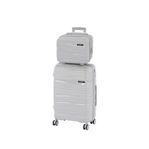 TraveLux Voyager III rolling suitcase set gray