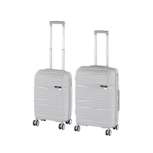 TraveLux Voyager V gurulós bőrönd szett szürke