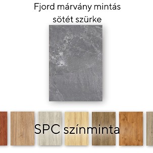 Leziter Fjord márvány mintás sötét szürke Vinyl SPC padló minta/db